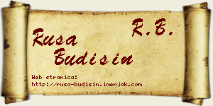 Rusa Budišin vizit kartica